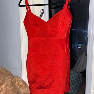 red bodycon dress